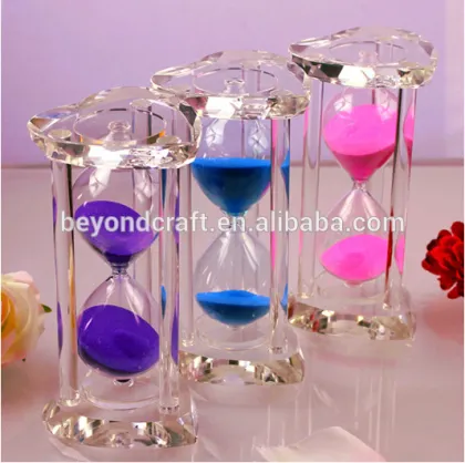 15 minutes crystal hourglasses for wedding giveaway gifts