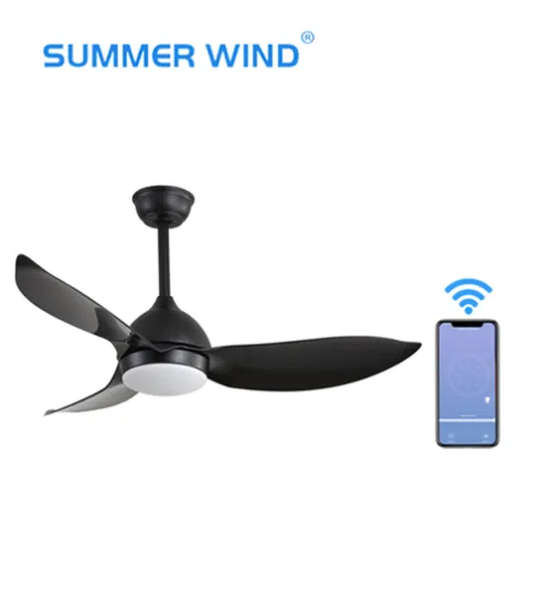 Natural style black color ceiling fan light