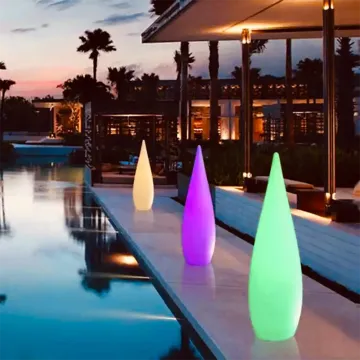 Modern Outdoor RGB Color-Changing LED Floor Lamp for Gardens