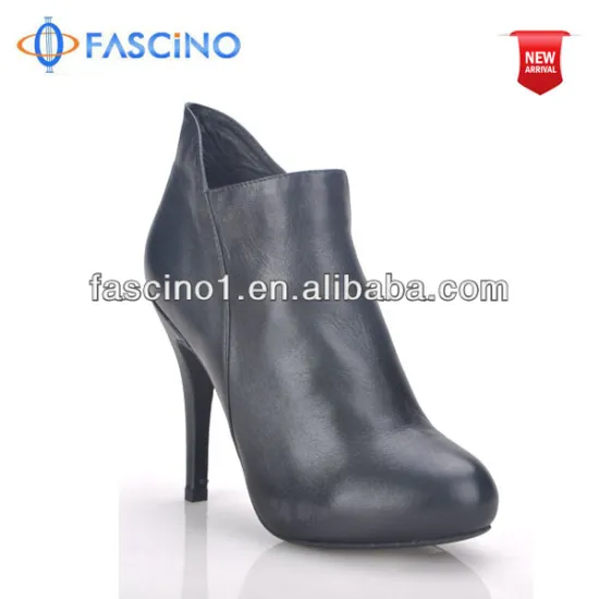 Winter Leather Ankle Boots Lady Heels Boots
