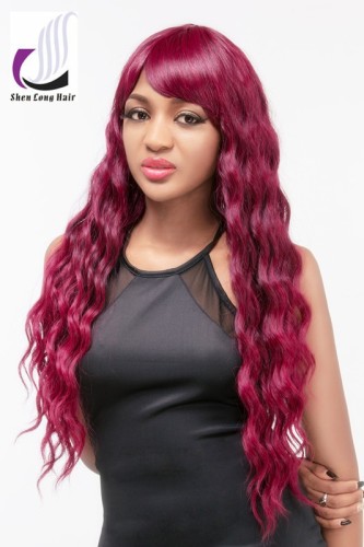 Newest ladiesdexy long wave curly hair wig wholesale synthetic wigs , party wig