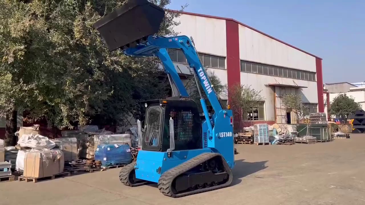 China Best Manufacture Mini Compact Small Wheeled Tracked Track 50HP 65HP 75HP 85 HP 90HP 120HP 850/1200 Kg Diesel EPA Euro5 Engine Skid Steer Loader Price