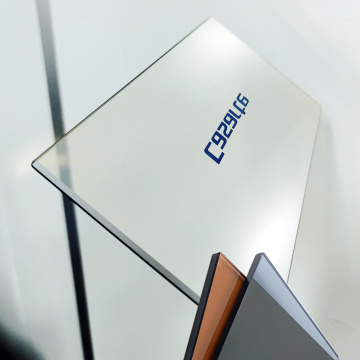 Logotipo de cliente projetado vidro temperado para painéis de exibição