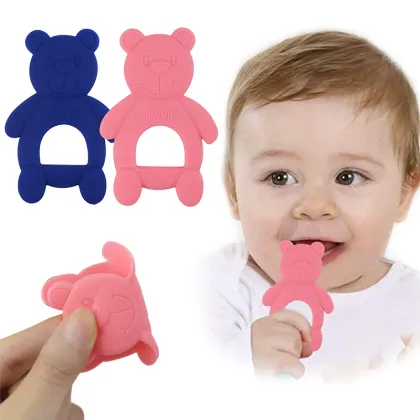 Silicone Baby Teethers Cute Bear Shape Kids Teethers Safety Children Teething Infants Chewing Toys Newborn Teeth Care Bebe