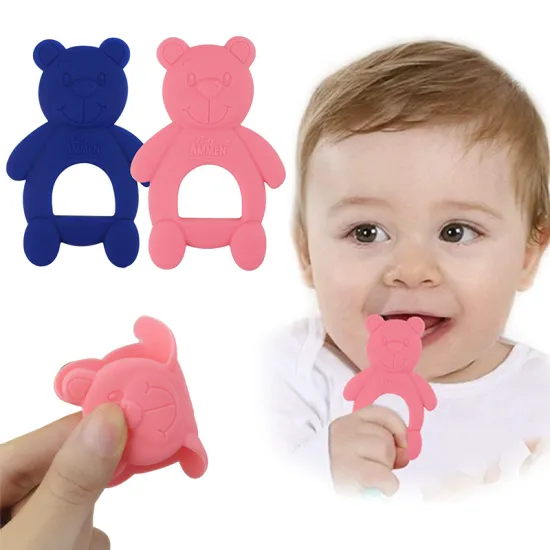 Silicone Baby Teethers Cute Bear Shape Kids Teethers Safety Children Teething Infants Chewing Toys Newborn Teeth Care Bebe
