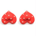 Red Resin 3D Beads with Various Shapes Chunky Heart Cabochon Star Shape Ornament with Hole for Chinese New Year Jewelry Making