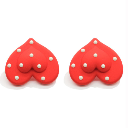 Nouveau Design en résine coeur rouge étoile bouton perles bricolage artisanat à la main Art décor pour enfants chemise chaussures vêtements ornement