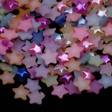 WHATSTONE 6mm & 10mm Five-Pointed Star ABS Flat Back Half Pearl for Nail Art Decorations