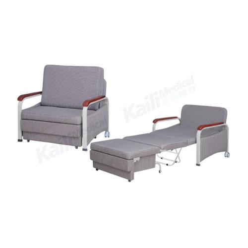 Chaise d&#39;accompagnement luxueuse d&#39;hôpital et lit pliant