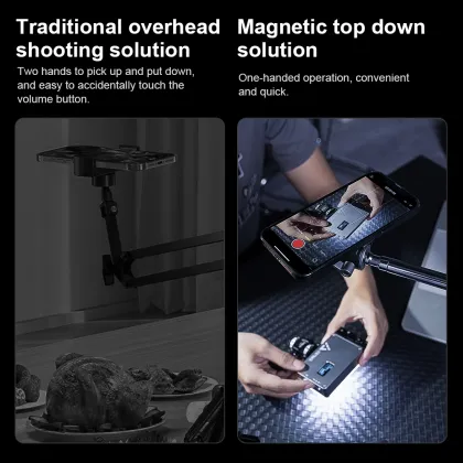 Magnetic Stand Holder for Apple MagSafe with 1/4 Inch Thread and ARRI Hole for iPhone