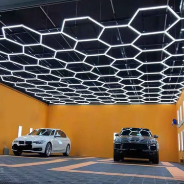 Honeycomb Auto Detailing: Hexagonal LED Lights for Car Wash Stations