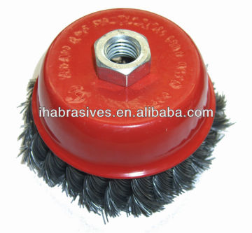 cup brushes,twisted wire,4"( DIA 10mm)