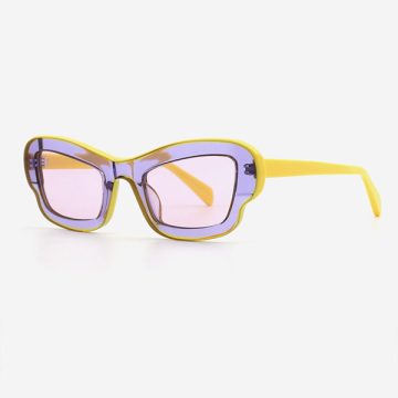 Irregular Cat Eye Acetate Women's Sunglasses 23A8099