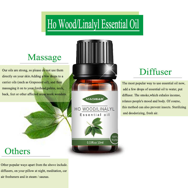 Aceite esencial de madera orgánico Ho/linalyl para aroma Difusser