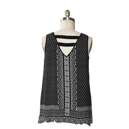 Women Casual Sleeveless U-Neck T Shirt