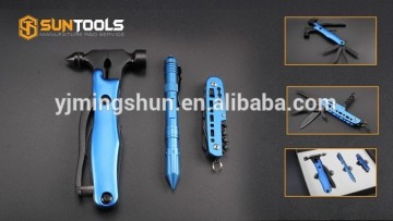 Wide varieties! 3 pcs multi tools set with hammer ,multi function knife and tactical pen