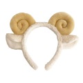 Plush goat horn hair band for women