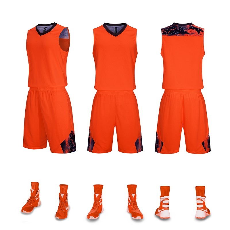 Men Two Piece Basketball Wear Custom Basketball Jersey