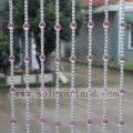 Rideaux de perles de cristal rose clair pour écrans de porte, rideaux de perles de cristal de haute qualité