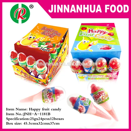 happy fruit candy with juice