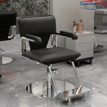 Ergonomic Professional Barber Chair in Retro Design