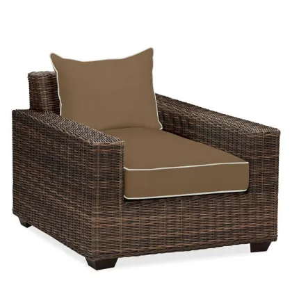 Navy Garden Wicker Chair Furniture Cushion Set - Deep Seat Outdoor Cushions