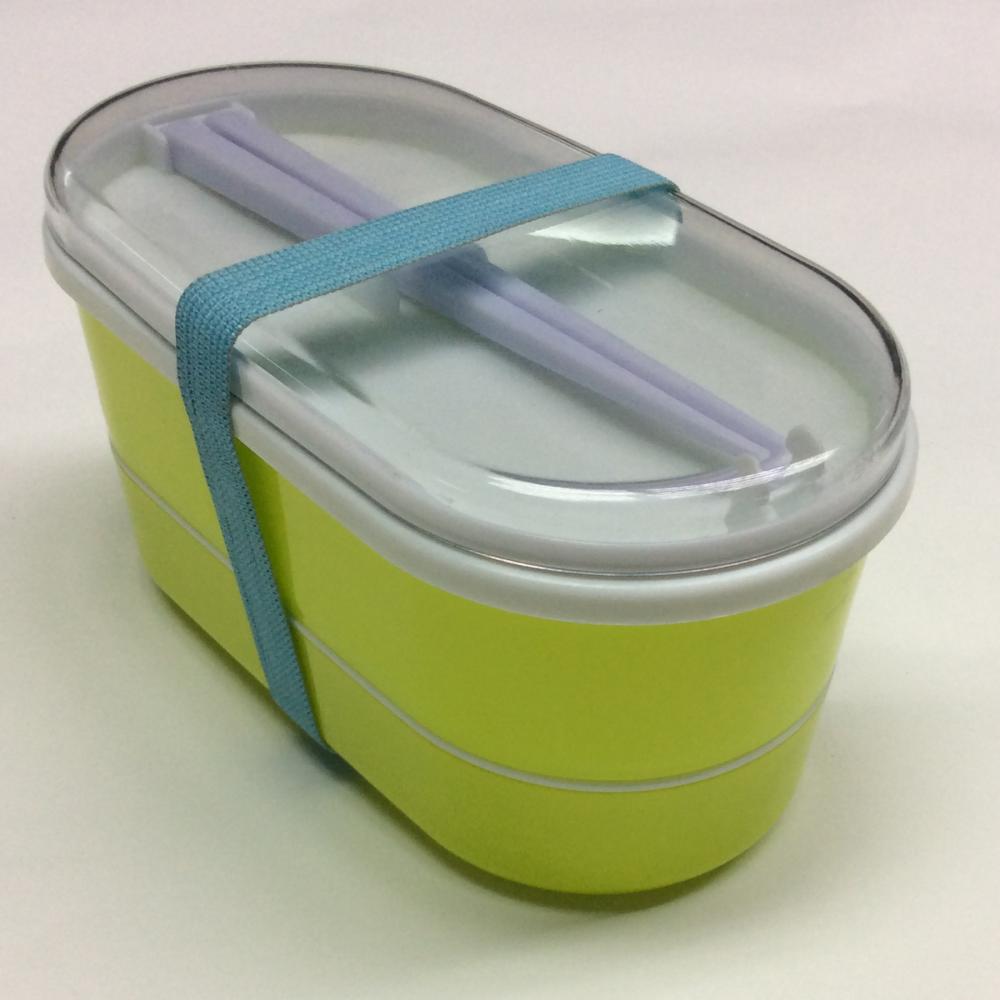 Caixa de almoço plástica simples de dupla camada para crianças