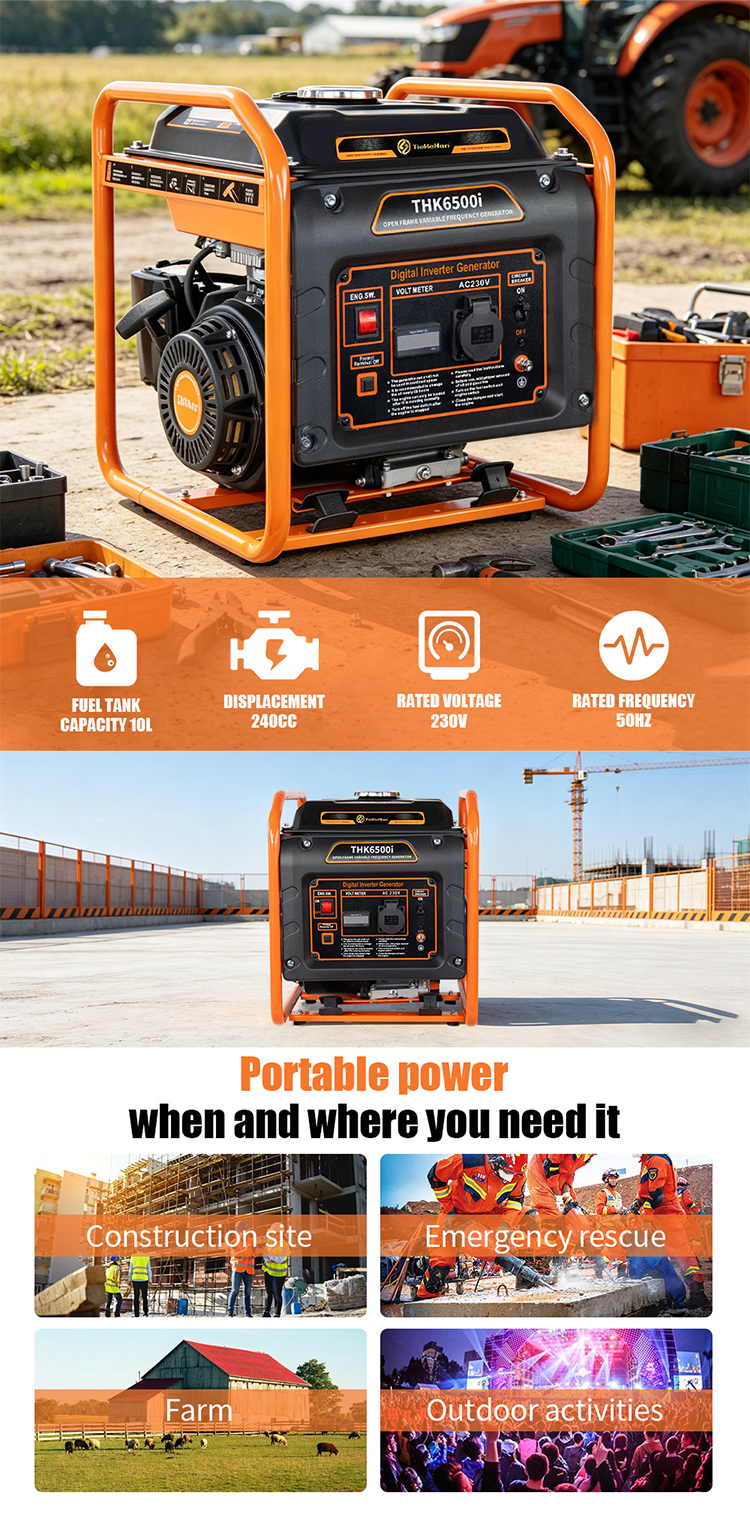 Open-Frame Gasoline Generator