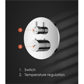 3 Funciones redonda la válvula de ducha oculta termostática