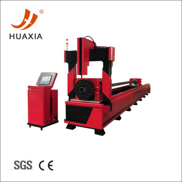 Round pipe square pipe plasma cutting machine with full auto pneumatic chuck
