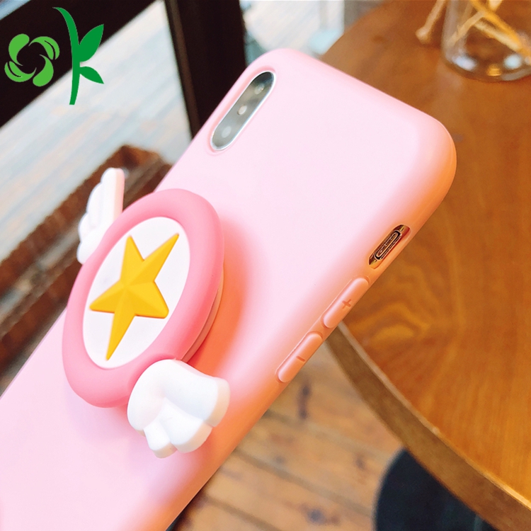 Silicone Phone Case Pink Star Game Phone Case