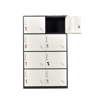 8 Door Metal Locker Cabinet Wardrobe