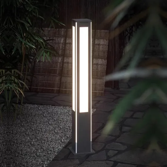 Modern Minimalist Outdoor Courtyard Lighting: Four Side Lights & LED Path Lights