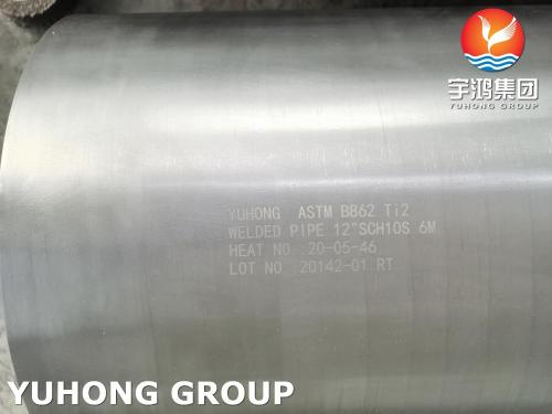 ASTM B862 GR.2/UNT R50400 티타늄 합금 용접 파이프