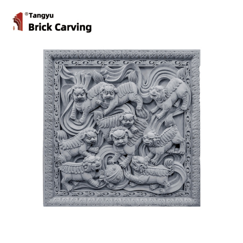 China Lion Carving Wall Art Decoration Manufactory