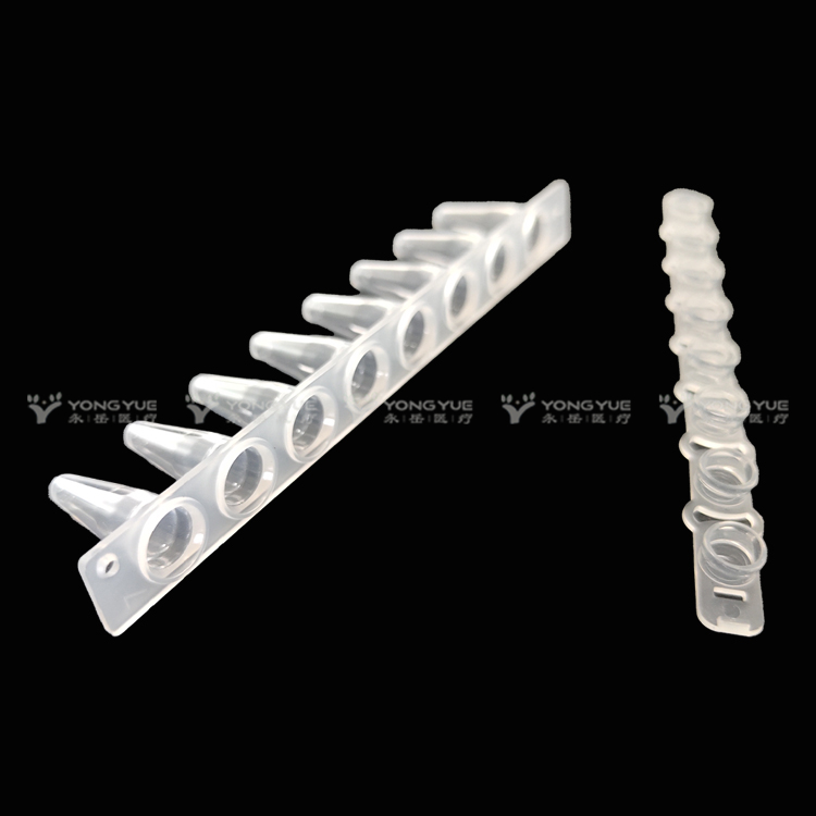 0 1ml 8 Strips Pcr Tube Flat Cap Clear