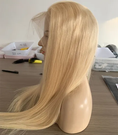 New Arrival 100 Percent Brazilian Blonde Human Hair Wigs, 613 Straight Curly Full Lace Virgin Remy Human Hair Wigs
