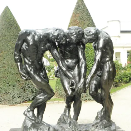 Garden Decor Metal Rodin Sculpture Bronze Les Trois Ombres Statue