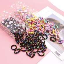 100Pcs/Lot Mini 2.5Cm Baby Girl Elastic Hair Bands Colorful Kids Girls Rubber Band Ponytail Holder Baby Hair Accessories