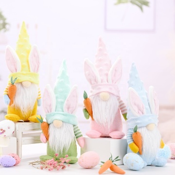 Decorative Easter Figure: Faceless Old Man, Land Elf, Rudolph, Dwarf, and Atmosphere Arrangement