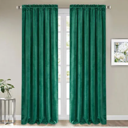 Luxury Soundproof Velvet Sheer Curtains for Living Room
