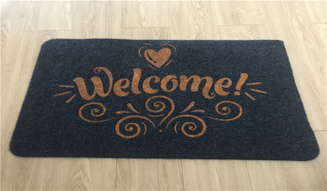 Anti-slip pvc backed indoor outdoor mat polyester carpet