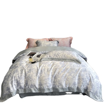 Luxury Silk Soft European Style Floral Bedding Set