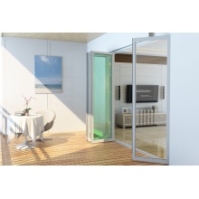 bi folding glass doors Sliding Aluminum Bifold Folding Double Glass Patio Doors Factory