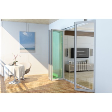 bi folding glass doors Sliding Aluminum Bifold Folding Double Glass Patio Doors Factory