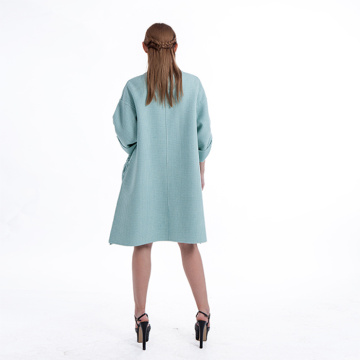 Fashion Lantern Sleeve Cashmere Overcoat