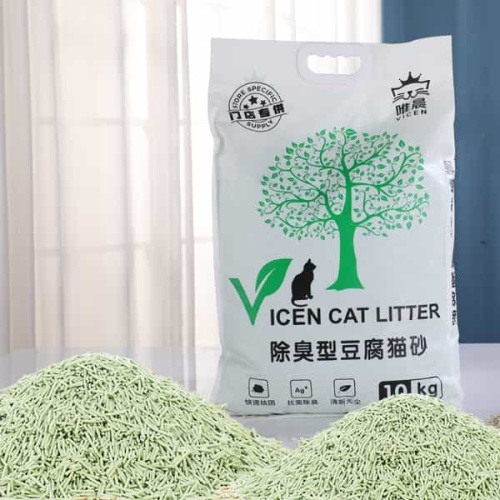 Lugar de gato de té verde de 2 mm de 10 kg ecológico