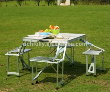 High Quality Aluminium Foldable Table With Chairs in 4direction NOT 2directions