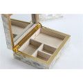 Gouden Lip Shell spiegel sieraden doos voor het Decor van het huis