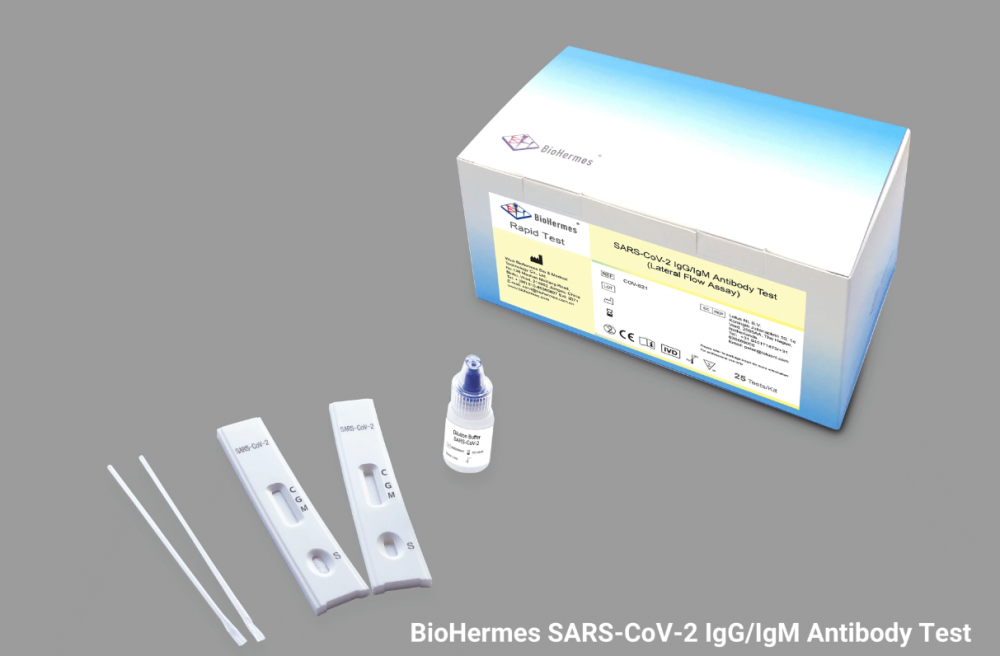 Cassetta del test rapido per l'immunoglobulina M per il coronavirus